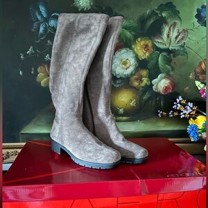 NIB Aerosoles WOMEN Just 4 You Soft Suede Knee-High Boots Mushroom SIZE 7